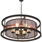 Meyda Lighting Cordoba 36" 6-Light Gilded Tobacco Pendant Light With Frosted Shade Glass