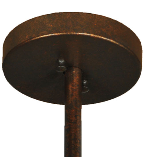 Meyda Lighting Cordoba 42" 6-Light Gilded Tobacco Pendant Light With Taupe Textralite Shade