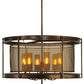 Meyda Lighting Cordoba 42" 6-Light Gilded Tobacco Pendant Light With Taupe Textralite Shade