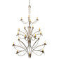 Meyda Lighting Corfe 74" 20-Light Champagne Toast Chandelier With Amber Faux Candlelight