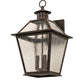 Meyda Lighting Corinna 11" 3-Light Antique Rust Wall Sconce With Clear Seeded Shade Glass