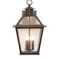 Meyda Lighting Corinna 11" 3-Light Antique Rust Wall Sconce With Clear Seeded Shade Glass