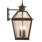 Meyda Lighting Corinna 11" 3-Light Antique Rust Wall Sconce With Clear Seeded Shade Glass