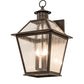 Meyda Lighting Corinna 11" 3-Light Antique Rust Wall Sconce With Clear Seeded Shade Glass