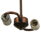 Meyda Lighting Corinth 20" 2-Light Mahogany Bronze Inverted Pendant Light With White Marble Idalight Shade