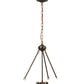 Meyda Lighting Corinth 20" 2-Light Mahogany Bronze Inverted Pendant Light With White Marble Idalight Shade