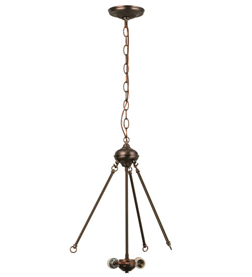 Meyda Lighting Corinth 20" 2-Light Mahogany Bronze Inverted Pendant Light With White Marble Idalight Shade