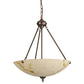 Meyda Lighting Corinth 20" 2-Light Mahogany Bronze Inverted Pendant Light With White Marble Idalight Shade
