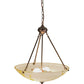 Meyda Lighting Corinth 20" 2-Light Mahogany Bronze Inverted Pendant Light With White Marble Idalight Shade