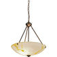 Meyda Lighting Corinth 20" 2-Light Mahogany Bronze Inverted Pendant Light With White Marble Idalight Shade