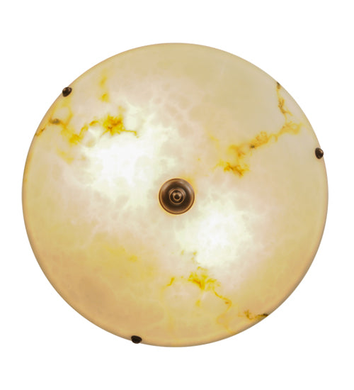 Meyda Lighting Corinth 20" 2-Light Mahogany Bronze Inverted Pendant Light With White Marble Idalight Shade