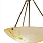 Meyda Lighting Corinth 20" 2-Light Mahogany Bronze Inverted Pendant Light With White Marble Idalight Shade
