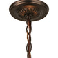 Meyda Lighting Corinth 20" 2-Light Mahogany Bronze Inverted Pendant Light With White Marble Idalight Shade