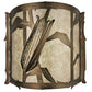 Meyda Lighting Corn 17" LED Antique Copper Wall Sconce With Silver Mica Shade Glass