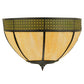 Meyda Lighting Coronation 24" 4-Light Craftsman Brown Wall Sconce With Beige & Avacado Art Shade Glass