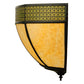 Meyda Lighting Coronation 24" 4-Light Craftsman Brown Wall Sconce With Beige & Avacado Art Shade Glass