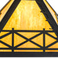 Meyda Lighting Corral 16" Textured Black Frame With Honey Amber Shade Glass