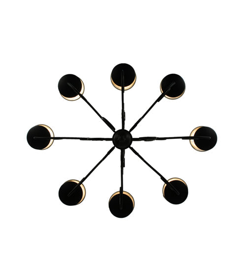 Meyda Lighting Corrina 36" 8-Light Blackwash Chandelier With Cream Textrene Shade