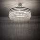 Meyda Lighting Corsica 35" 4-Light Antique Iron Ore Chandelier With Clear Shade Glass