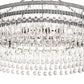 Meyda Lighting Corsica 35" 4-Light Antique Iron Ore Chandelier With Clear Shade Glass