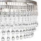 Meyda Lighting Corsica 35" 4-Light Antique Iron Ore Chandelier With Clear Shade Glass
