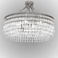 Meyda Lighting Corsica 35" 4-Light Antique Iron Ore Chandelier With Clear Shade Glass