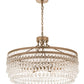 Meyda Lighting Corsica 35" 4-Light Champagne Metallic Chandelier With Clear Crystal Shade Glass