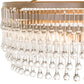 Meyda Lighting Corsica 35" 4-Light Champagne Metallic Chandelier With Clear Crystal Shade Glass