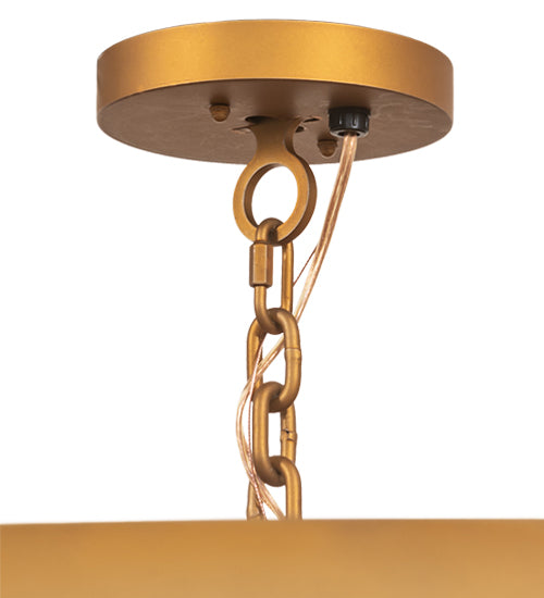 Meyda Lighting Corsica 60" 19-Light Gold Matte Over Nickel & Sparkle Silver Chandelier With Crystal Shade