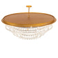 Meyda Lighting Corsica 60" 19-Light Gold Matte Over Nickel & Sparkle Silver Chandelier With Crystal Shade