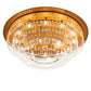 Meyda Lighting Corsica 60" 19-Light Gold Matte Over Nickel & Sparkle Silver Chandelier With Crystal Shade