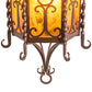 Meyda Lighting Cosette 12" 3-Light Mahogany Bronze Wall Sconce With Honey Art Shade Glass