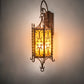 Meyda Lighting Cosette 12" 3-Light Mahogany Bronze Wall Sconce With Honey Art Shade Glass