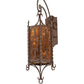 Meyda Lighting Cosette 12" 3-Light Mahogany Bronze Wall Sconce With Honey Art Shade Glass
