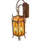 Meyda Lighting Cosette 12" 3-Light Mahogany Bronze Wall Sconce With Honey Art Shade Glass