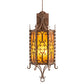 Meyda Lighting Cosette 12" 3-Light Mahogany Bronze Wall Sconce With Honey Art Shade Glass
