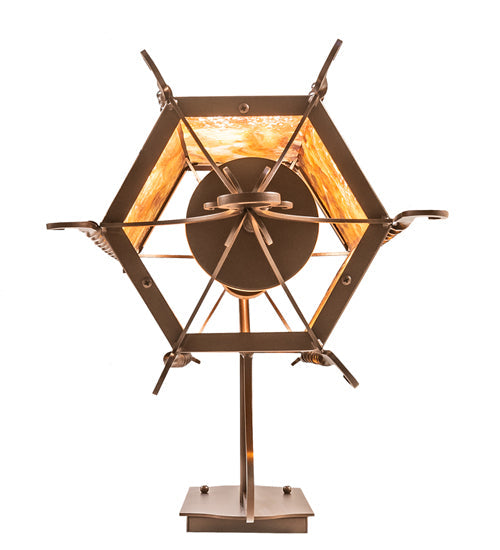 Meyda Lighting Cosette 12" 3-Light Mahogany Bronze Wall Sconce With Honey Art Shade Glass