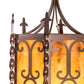 Meyda Lighting Cosette 12" 3-Light Mahogany Bronze Wall Sconce With Honey Art Shade Glass