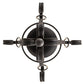 Meyda Lighting Costello 12" Wrought Iron Pendant Light With Ivory Faux Candlelight