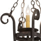 Meyda Lighting Costello 12" Wrought Iron Pendant Light With Ivory Faux Candlelight