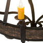 Meyda Lighting Costello 178715 56" 20-Light 2-Tier Costello Black Chandelier With Amber Faux Candlelight