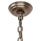 Meyda Lighting Costello 24" 6-Light Chestnut Chandelier With Ivory Faux Candlelight