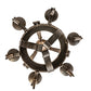 Meyda Lighting Costello 24" 6-Light Chestnut Chandelier With Ivory Faux Candlelight