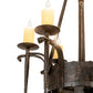Meyda Lighting Costello 24" 6-Light Chestnut Chandelier With Ivory Faux Candlelight