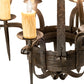 Meyda Lighting Costello 24" 6-Light Chestnut Chandelier With Ivory Faux Candlelight