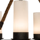 Meyda Lighting Costello 24" 6-Light Coffee Bean Ring Chandelier With White Statuario Idalight Shade