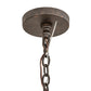 Meyda Lighting Costello 35" 10-Light Chestnut Chandelier With Ivory Faux Candlelight