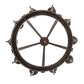Meyda Lighting Costello 35" 10-Light Chestnut Chandelier With Ivory Faux Candlelight