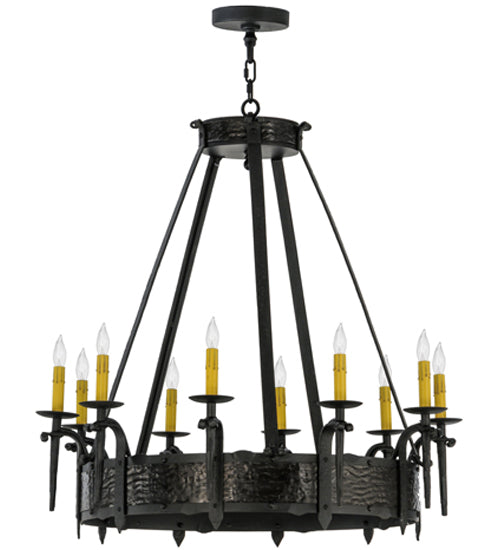 Meyda Lighting Costello 35" 10-Light Costello Black Chandelier