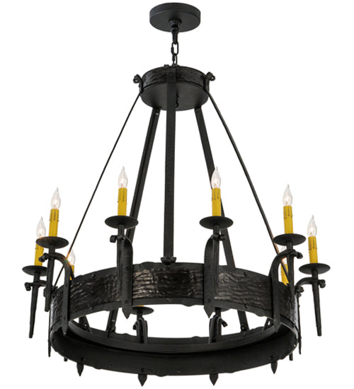 Meyda Lighting Costello 35" 10-Light Costello Black Chandelier